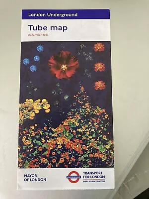 London Underground Tube Map December 2023 TFL Normal Travel Guidance - 1 Map • £1.05