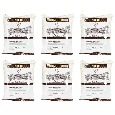 Edono Rucci Powdered Cappuccino Mix Cinnamon Vanilla Nut 6/2 Lb Bags • $53