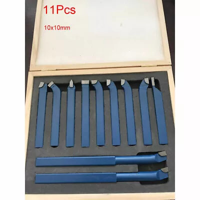 11Pc 10mm Carbide Metal Lathe Tools/Knife Set Cutting Turning Bit For Mini Lathe • $39.99