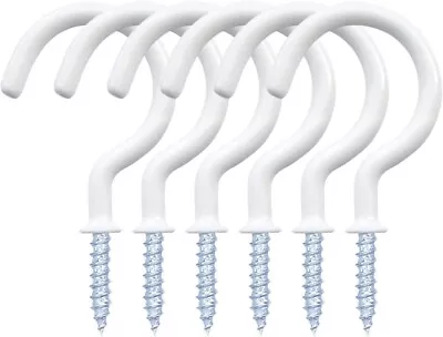 12 Pack Vinyl Coated Ceiling Hooks Screw-in Mug Hooks Multi-Function Wall Hooks • $6.57