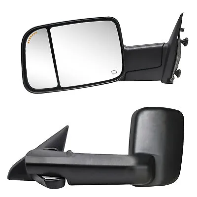 Towing Mirrors For 2010-2018 Ram 1500 2500 3500 Power Heated Arrow Light Sensor • $156.20