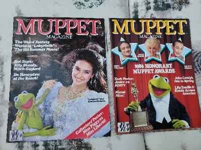 MUPPET Magazine Spring & Summer 1986 Pee-Wee Herman Jennifer Connelly & More! • $99.99