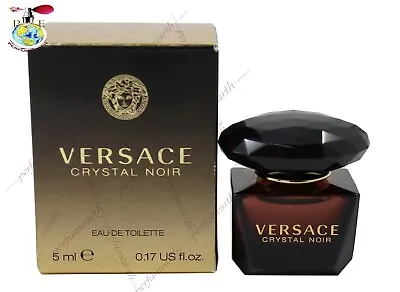 VERSACE Crystal Noir WOMEN`S 0.17 Oz / 5 Ml Edt Splash Mini  New In Box • $10.60