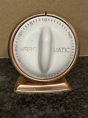 Vintage MIRRO MATIC Kitchen Timer Art Deco MCM Retro Copper Color Made In USA • $35