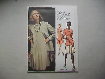 Vogue Americana Oscar De La Renta Unused Dress & Jacket Pattern #2888 Size 8 • $19.99