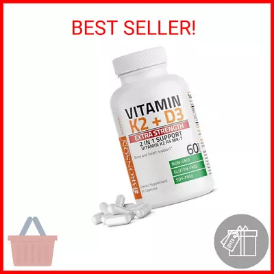 Bronson Vitamin K2 (MK7) With D3 Extra Strength Supplement Bone Health Non-GMO F • $12.81