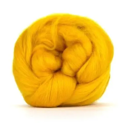 Marigold Merino Wool Fibre Roving / Tops - 50g - Needle Felting / Hand Spinning • £3.50