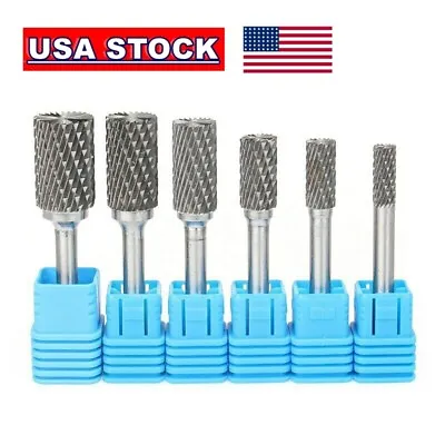 1/4  Tungsten Carbide Head Burr Rotary Drill Bits Tools Cutter Files Set Shank • $58.28