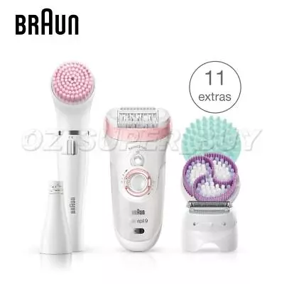 Braun 9pcs Beauty Set Wet & Dry For Women FaceBody &Leg Epilator Shave AU STOCK • $286.98