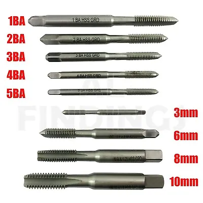 £3.90 • Buy HSS Tap Set Metric BA Or Mm Hand/Machine X 3 Pieces - Taper Plug Bottom Imperial