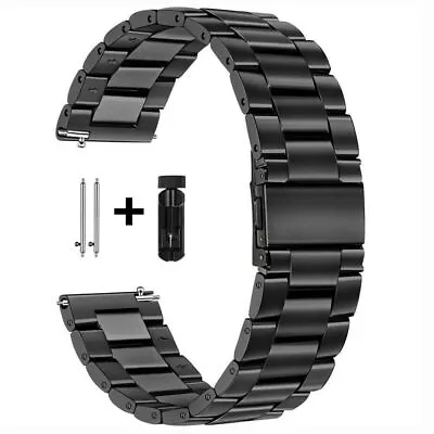 Metal Watch Strap Replacement Stainless Steel Band Wrist Bracelet 16/18/20/22mm • $7.46