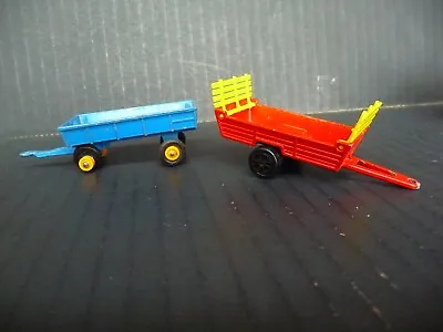 Matchbox #40 Hay Wagon & Majorette Farm Trailer • $8