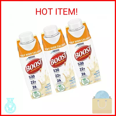 Boost Very High Calorie Nutritional Drink Very Vanilla - No Artificial Colors O • $22.32