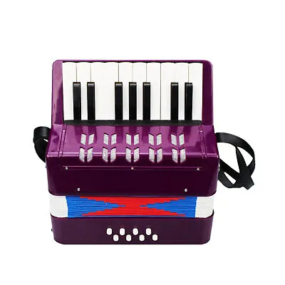 Kids Accordion 17-Key 8 Bass Small Accordion Educational Musical Instrument R7G8 • $60.62