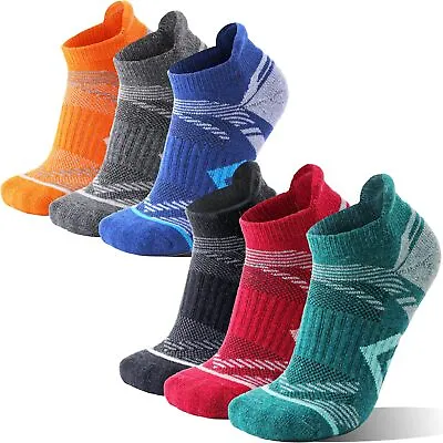 ANTSANG 6 Pairs Merino Wool Ankle Hiking Running Socks Compression Thick Cushion • $51.52