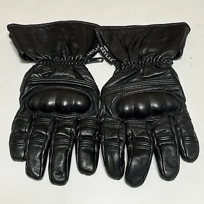 Sliders Made With Kevlar Black Motorcycle Gloves Size XL Black Cow Leather • $44.97