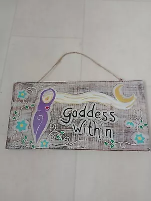 Goddess Within Wooden Plaque Pagan/Witch • £10