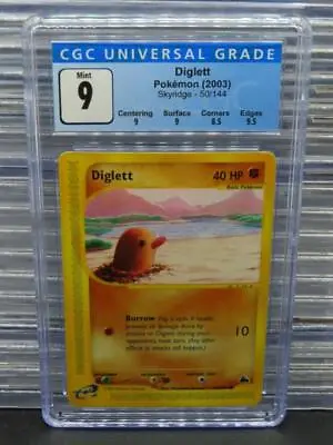 2003 Pokemon Skyridge Diglett Common 50/144 #50 CGC 9 MINT • $0.99