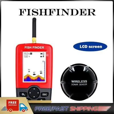 Portable Wireless Sonar Sensor Fish Finder Depth Locator Echo Sounder Fishfinder • £60.64