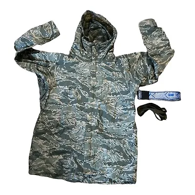 🔥 USAF Orc Industries Rainsuit Parka Jacket SZ S W/ Belt US Air Force Military • $34.97