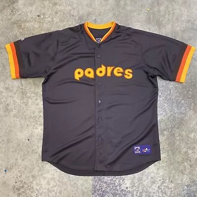 Vintage San Diego Padres Majestic Cooperstown Collection Jersey XXL MADE IN USA • $69.99