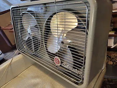 Vintage GE General Electric Automatic Box Twin Double Fan Ventilator • $199