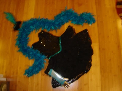 $65.90 • Buy Ringmaster Circus Performer Costume Womens S Sequin Dress Boa Mardi Gras