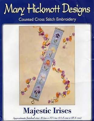 Mary Hickmott - Majestic Irises - Cross Stitch Embroidery Kit (64001) - Bn • £27.50