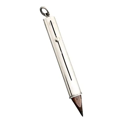 Edwardian Sampson Mordan Sterling Silver Carpenter’s Sliding Push Pencil W/bale • $159.41