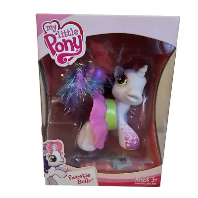 Hasbro My Little Pony G3.5 Sweetie Belle Tinsel Hair Pink Skirt New MLP 2009 • $12.60