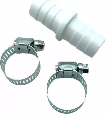 Connector For Washing Machine / Dishwasher Outlet Drain Hose Including Clips • £7.75