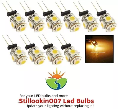 10 - Landscape Light Bulbs WARM WHITE 5LED. Replaces 12v G4 Malibu Bulbs • $20.69