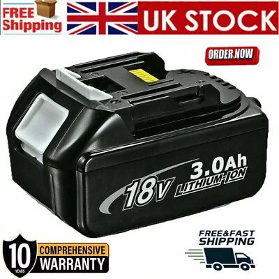 For Makita 18V 3.0Ah LXT Li-Ion BL1830 BL1850 BL1860 BL1815 Cordless Battery UK • £14.89