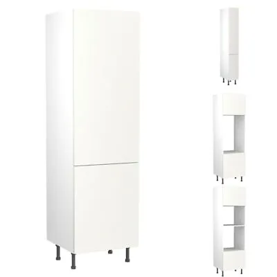 Kitchen Kit Cabinets Value Slab Tall Units Matt White Door & Soft Close Hinges • £198.86