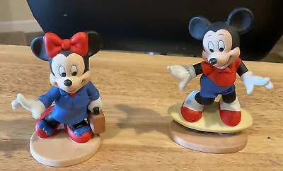Disney Brand Mickey & Minnie Mouse 4-5” Ceramic Figurines Sri Lanka NEW • $9.99