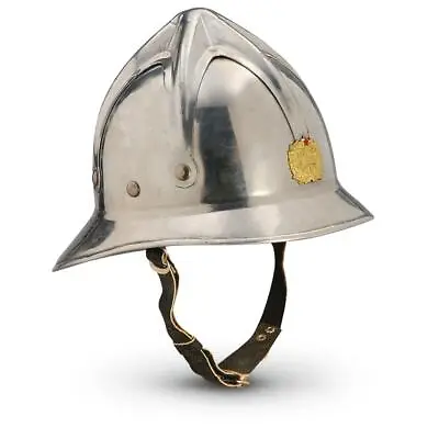 $89.99 • Buy Vintage Bulgarian Fire Forces Firefighter Fireman Aluminum Chrome Helmet Hat