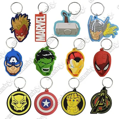 Marvel Avengers Characters 2D Keychain Assorted Design Kids Boys Gift Keyring • £3.59