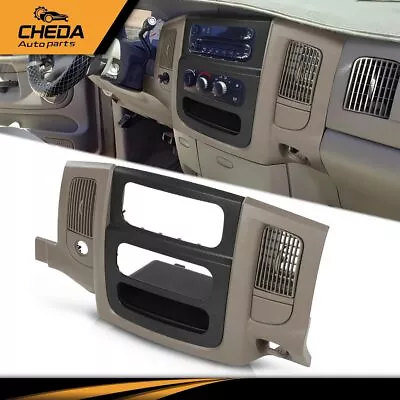 Fit For 02-05 Dodge Ram Center Dash Trim Bezel Radio Surround Panel Beige/Black • $148.80