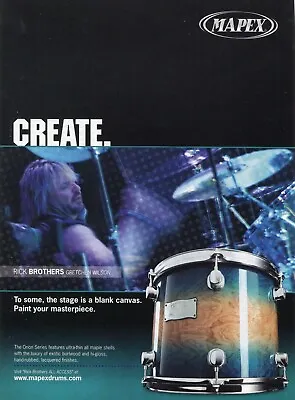 2005 Print Ad Of Mapex Orion Series Drum Kit W Rick Brothers Of Gretchen Wilson • $9.99