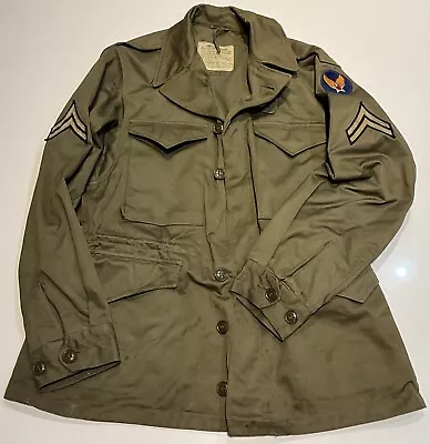 1944 Original U.S. Army Air Force M43 M1943 Field Jacket Military Patch & Rank • $159.95