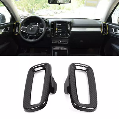 For Volvo XC40 2019-2023 Carbon Fiber Pattern L&R AC Air Outlet Vent Cover Decor • $27.69