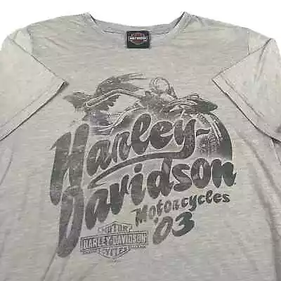 Vintage Brown Harley Davidson Bike Y2k T Shirt  • $20