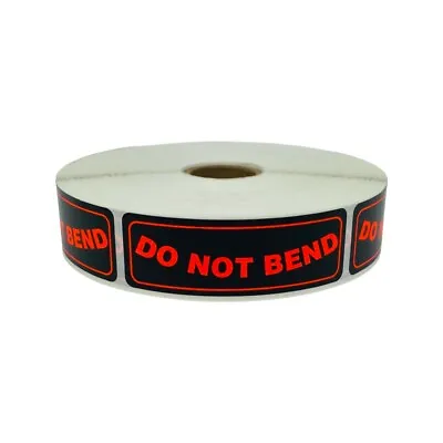 500 1x3 Fragile Neon Red & Black DO NOT BEND Mailing Shipping Labels • $7.88