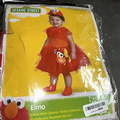 Sesame Street Frilly Elmo Red Dress Costume Infant Girl's (12-18 Months) • $9.99