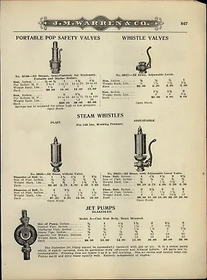 1916 PAPER AD Steam Whistle Blakeslee Jet Pump Siphon Metropolitan Injector • $19.99