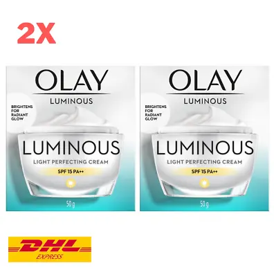$92.10 • Buy 2x OLAY Luminous Light Perfecting Day Cream SPF15 PA++ White Radiance Skin 50g