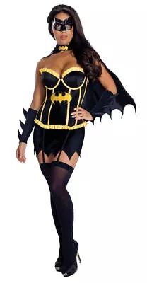 $34.99 • Buy Justice League Fancy Batgirl Women Corset DC Comics Costume With Cape And Mask