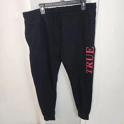 True Religion Brand Jeans Lounge Wear Mens Black Sweatpants Size XL • $24.99