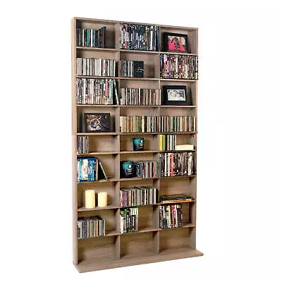 71  Elite XL 9-Shelf Media Storage Bookcase CD DVD Racks Organizer Tower Shelf • $111.81