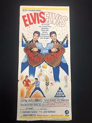 Double Trouble - Elvis Original One Movie Poster 1966  - 13.5  X 30   EX • $53.02